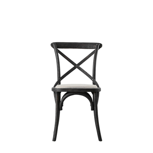 Crawley Chair Black Linen 2pk