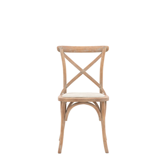 Crawley Chair Weathered Oak Linen 2pk