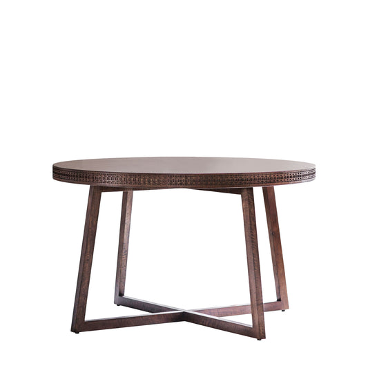 Barland Round Dining Table Brown