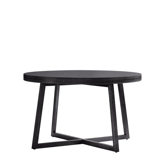 Barland Round Dining Table Black