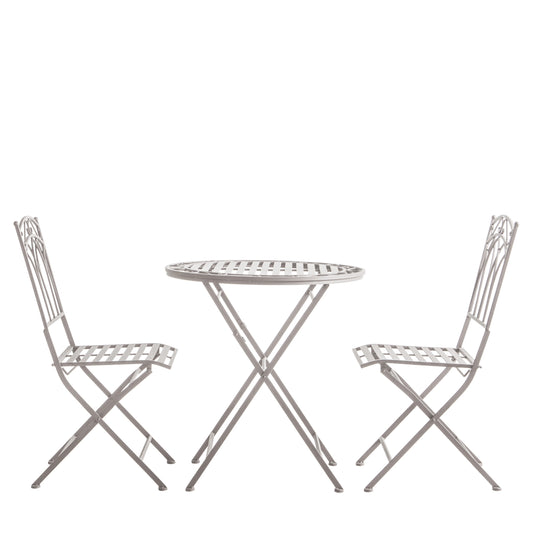 Diles Bistro Set Distressed White