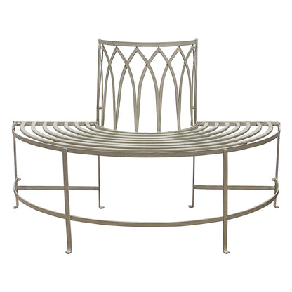 Stembridge Outdoor Tree Bench Distressed White