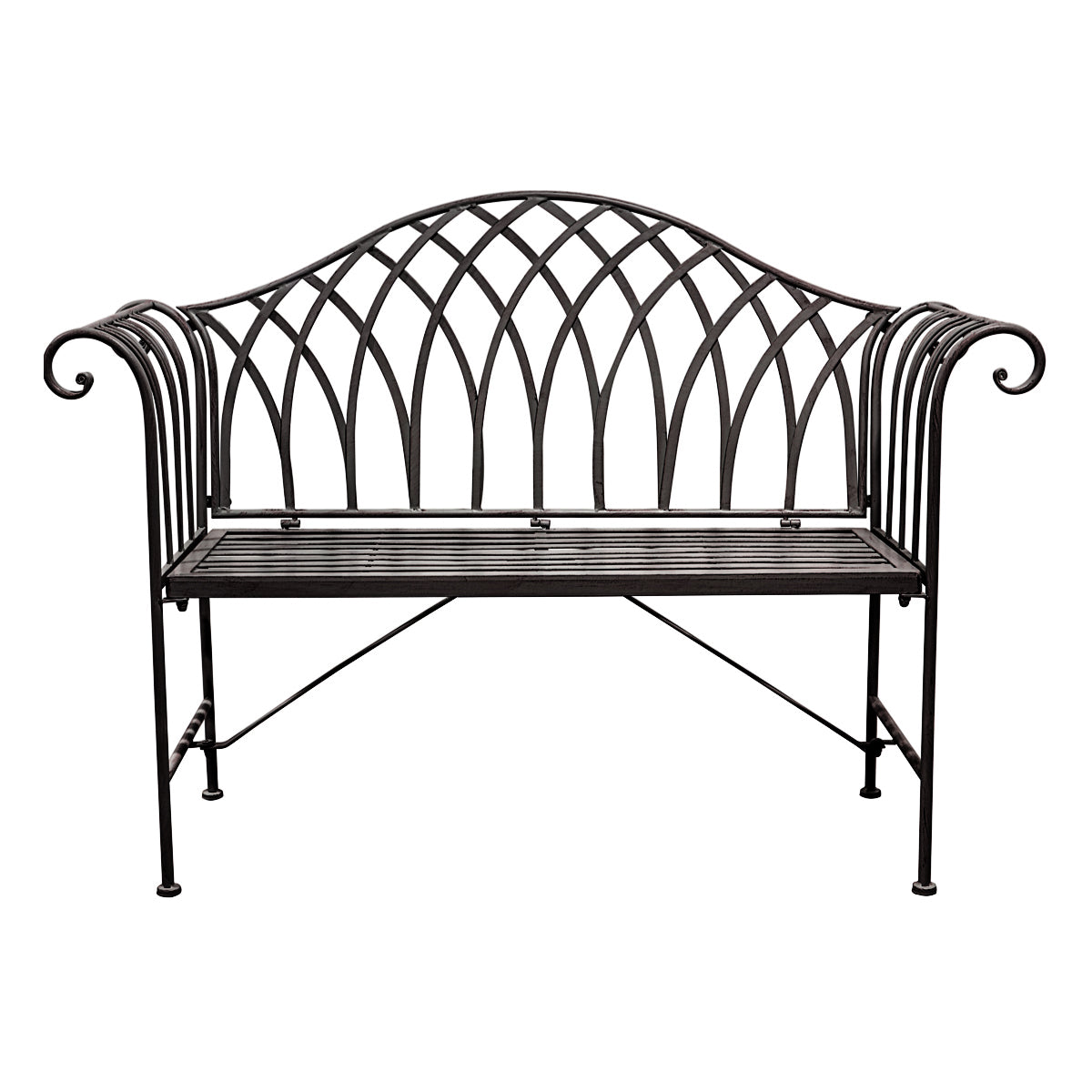 Foxhall Outdoor Bench Black - BENCH OTDR - Gallery Direct -