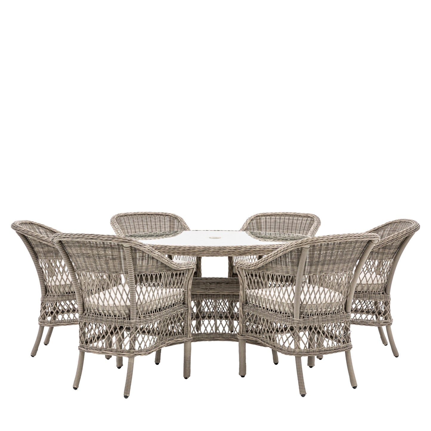 Penuel 6 Seater Round Dining Set - DININGSET - Gallery Direct -