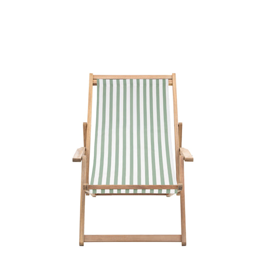 Gennith Deck Chair Verde Stripe - CHAIRS - Gallery Direct -