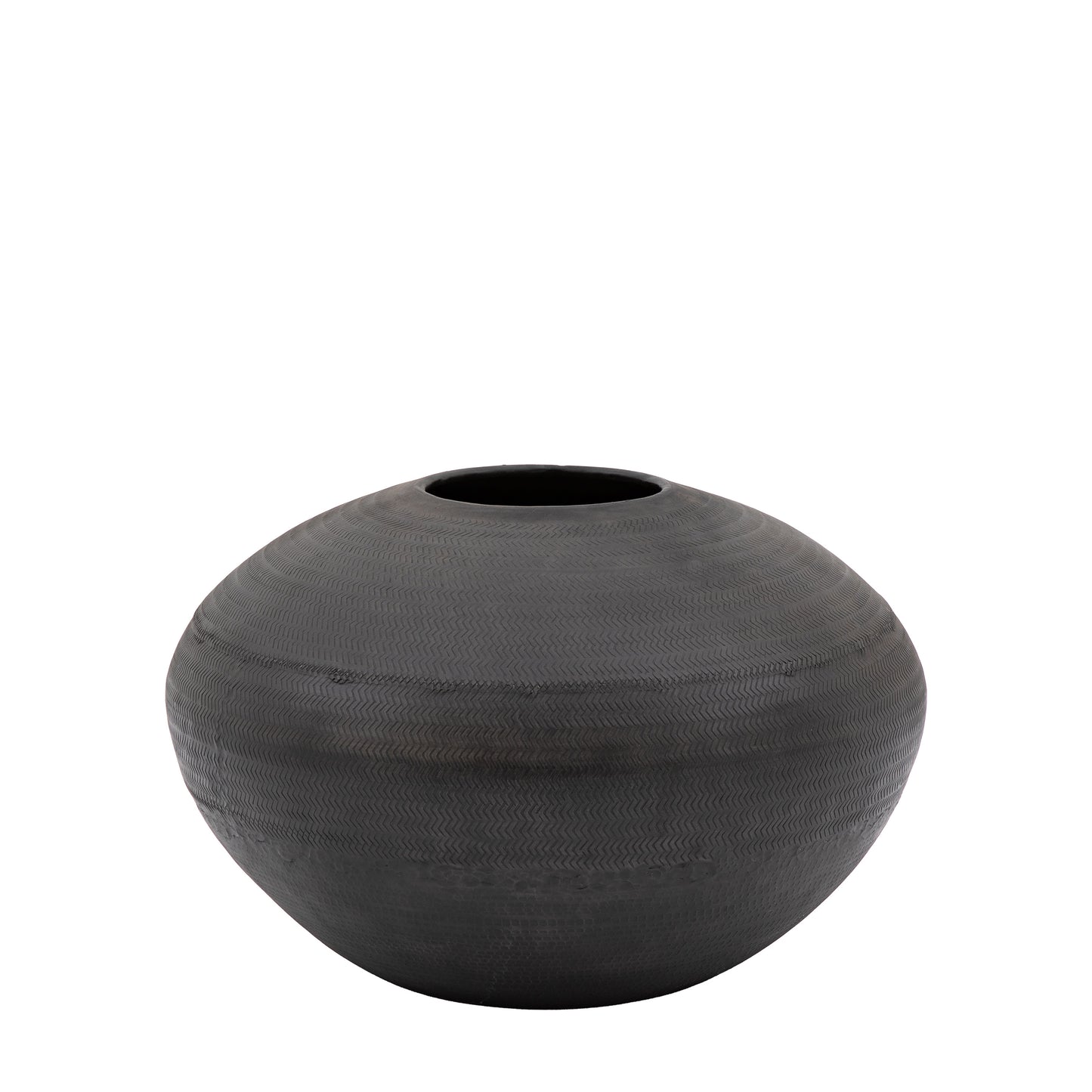 Alfie Aluminium Wide Vase Black