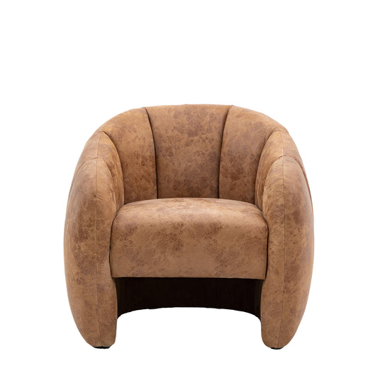 Norman Snug Chair Antique Tan Leather