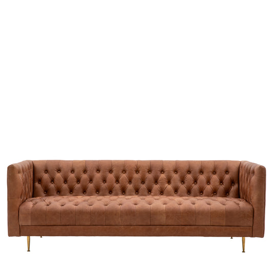 Iona Sofa Antique Brown Leather
