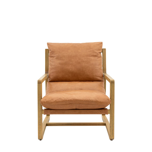Brock Lounge Chair Vintage Brown Leather