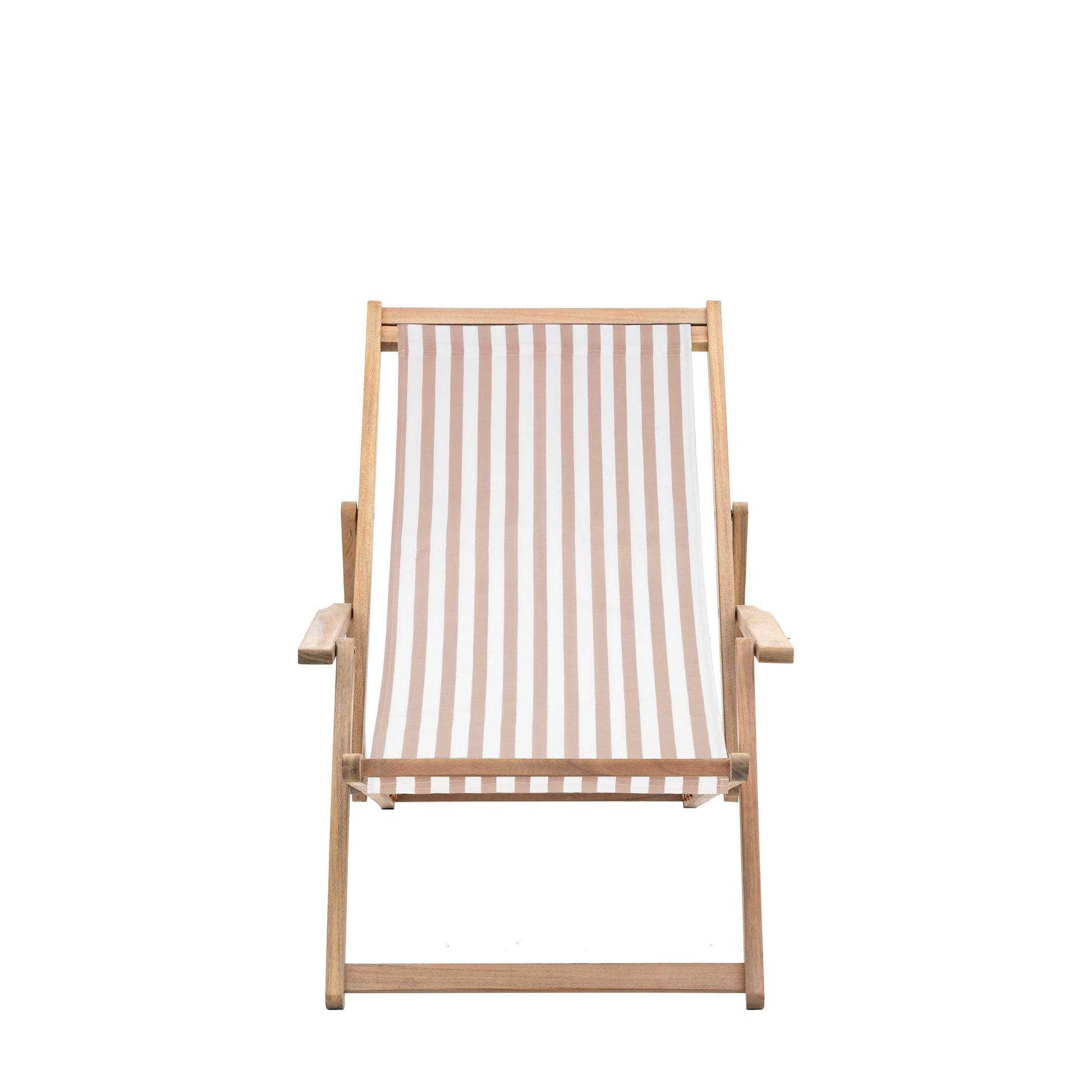 Gennith Deck Chair Clay Stripe - CHAIRS - Gallery Direct -