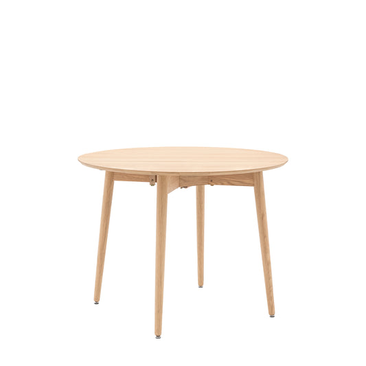 Horton Folding Round Dining Table Natural