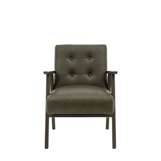 Brooke Armchair Heritage Green Leather