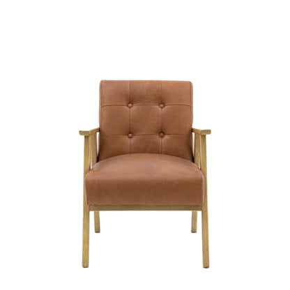 Brooke Armchair Antique Brown Leather
