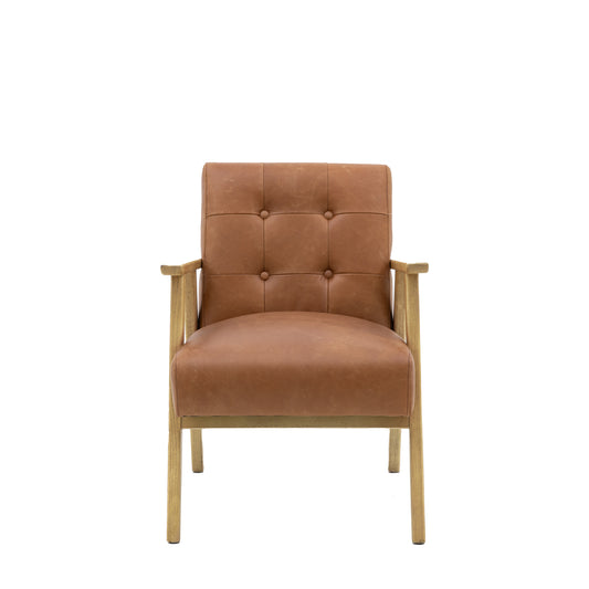 Brooke Armchair Antique Brown Leather