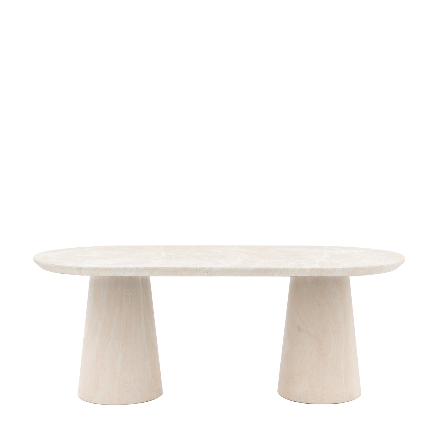 Pennard Oval Dining Table Travertine - DINTBL - Gallery Direct -