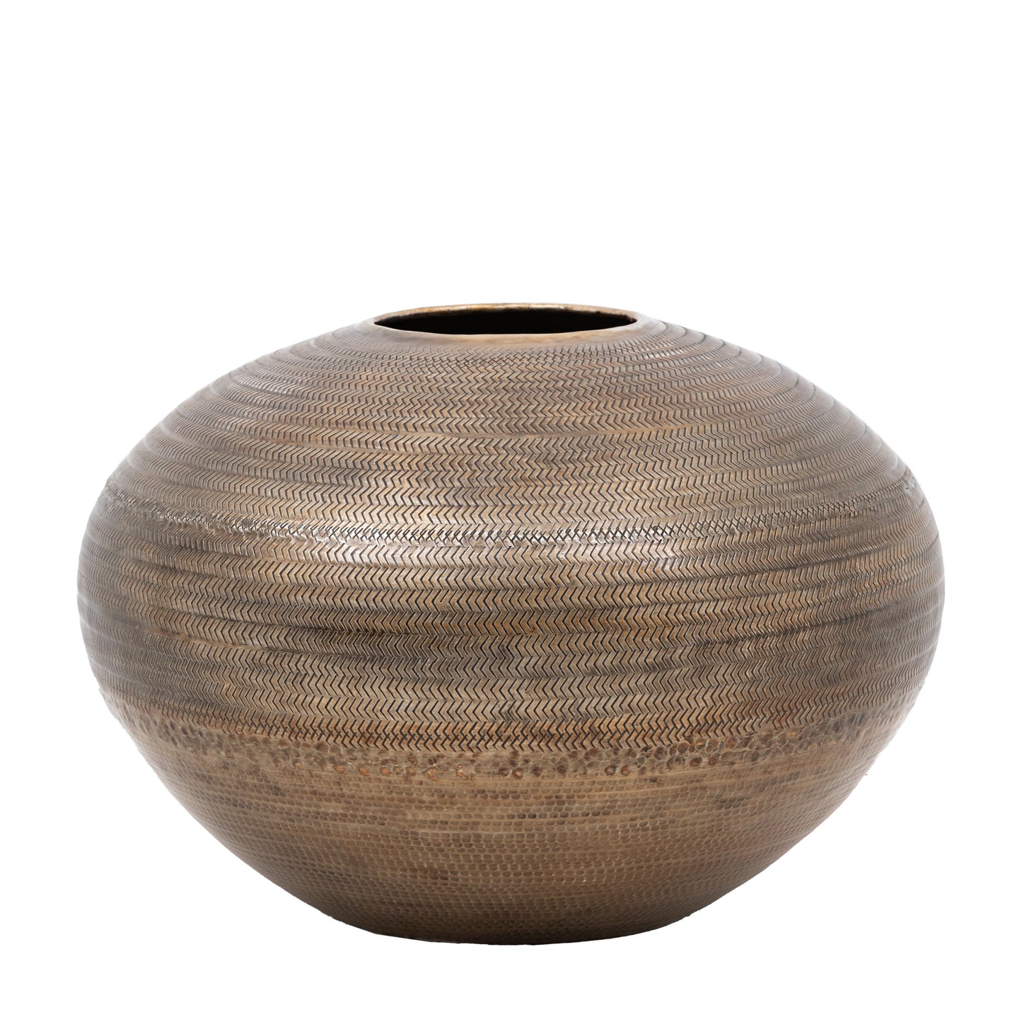 Alfie Aluminium Wide Vase Brass