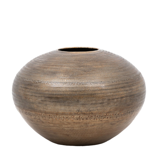 Alfie Aluminium Wide Vase Brass