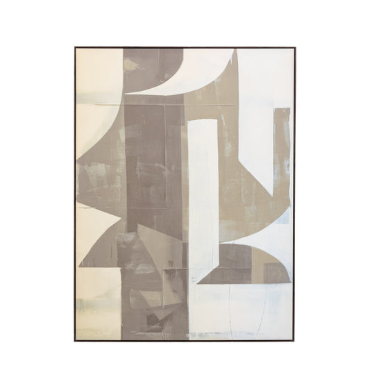 Neutral Abstract Framed Canvas