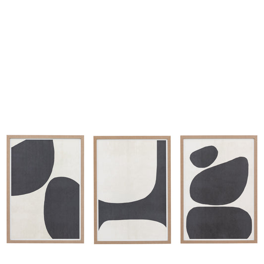 Pobbles Collection Framed Canvas Set of 3