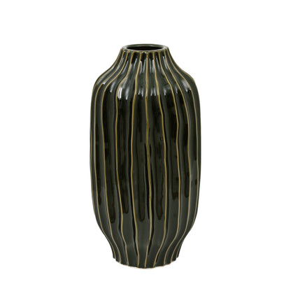 Ridge Vase Green Large