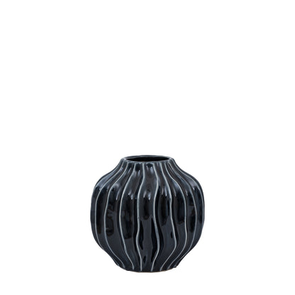 Ridge Vase Ink Small