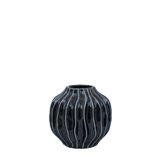 Ridge Vase Ink Small