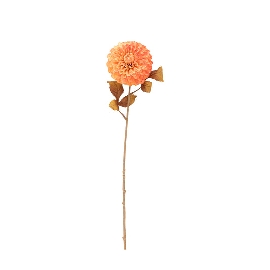 Faux Dahlia Orange set of 6