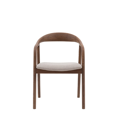 Murray Upholstered Dining Chair Set of 2 Walnut - DINCH - Gallery Direct -