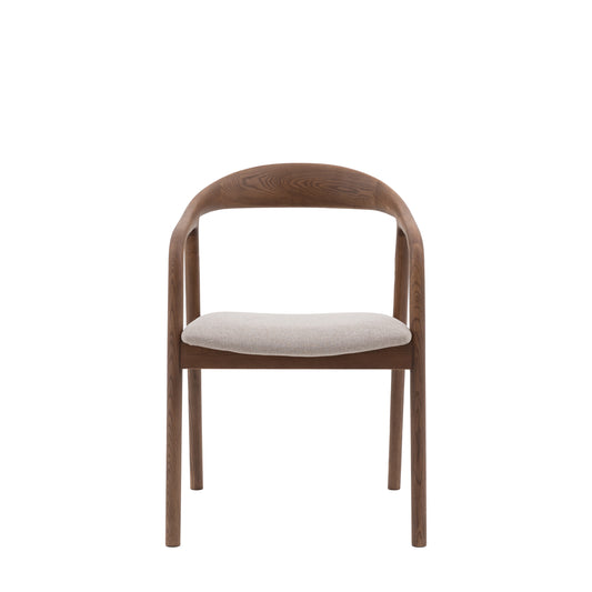 Murray Upholstered Dining Chair Set of 2 Walnut - DINCH - Gallery Direct -