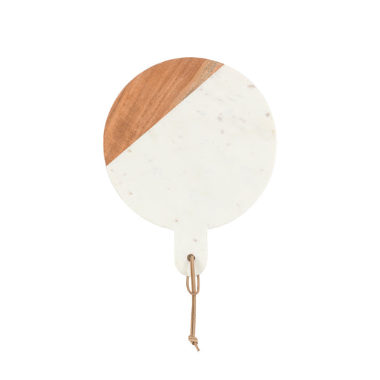 Portwell Round Cheese Board White Marble