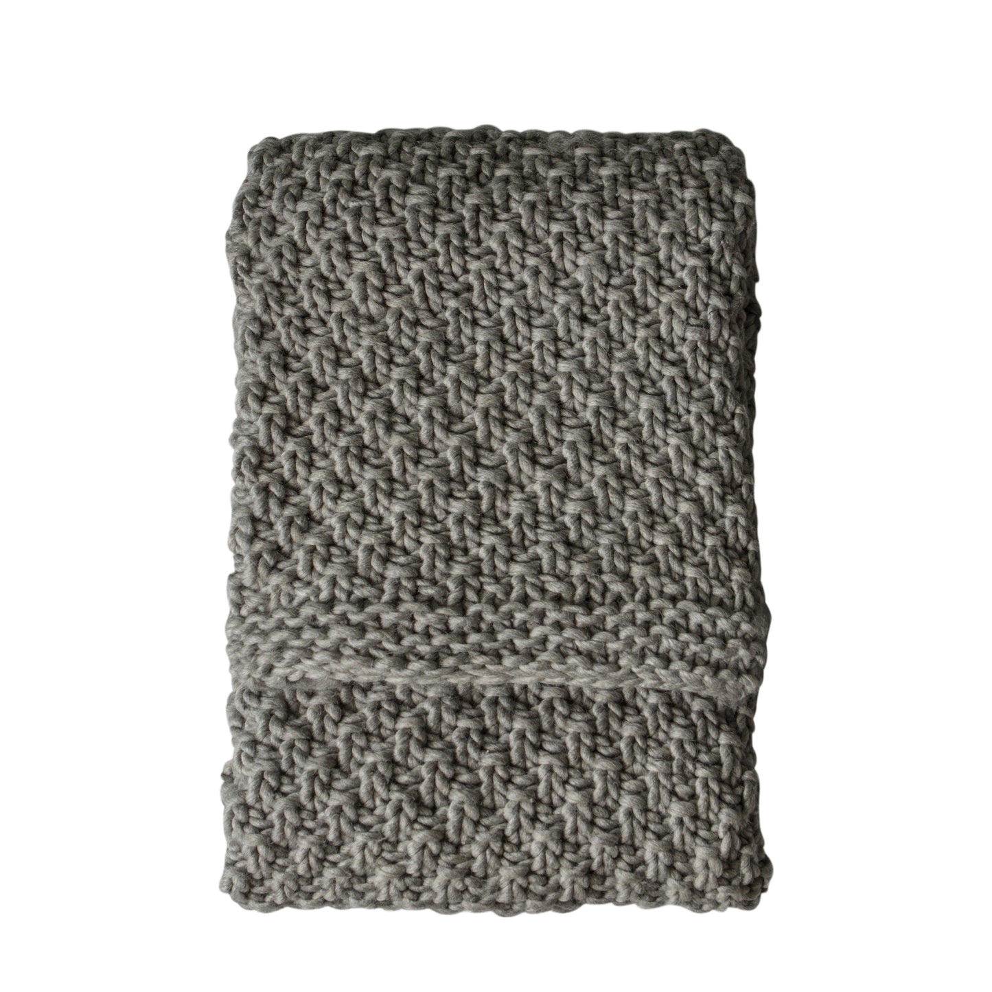 Sammy Chunky Knit Throw Grey
