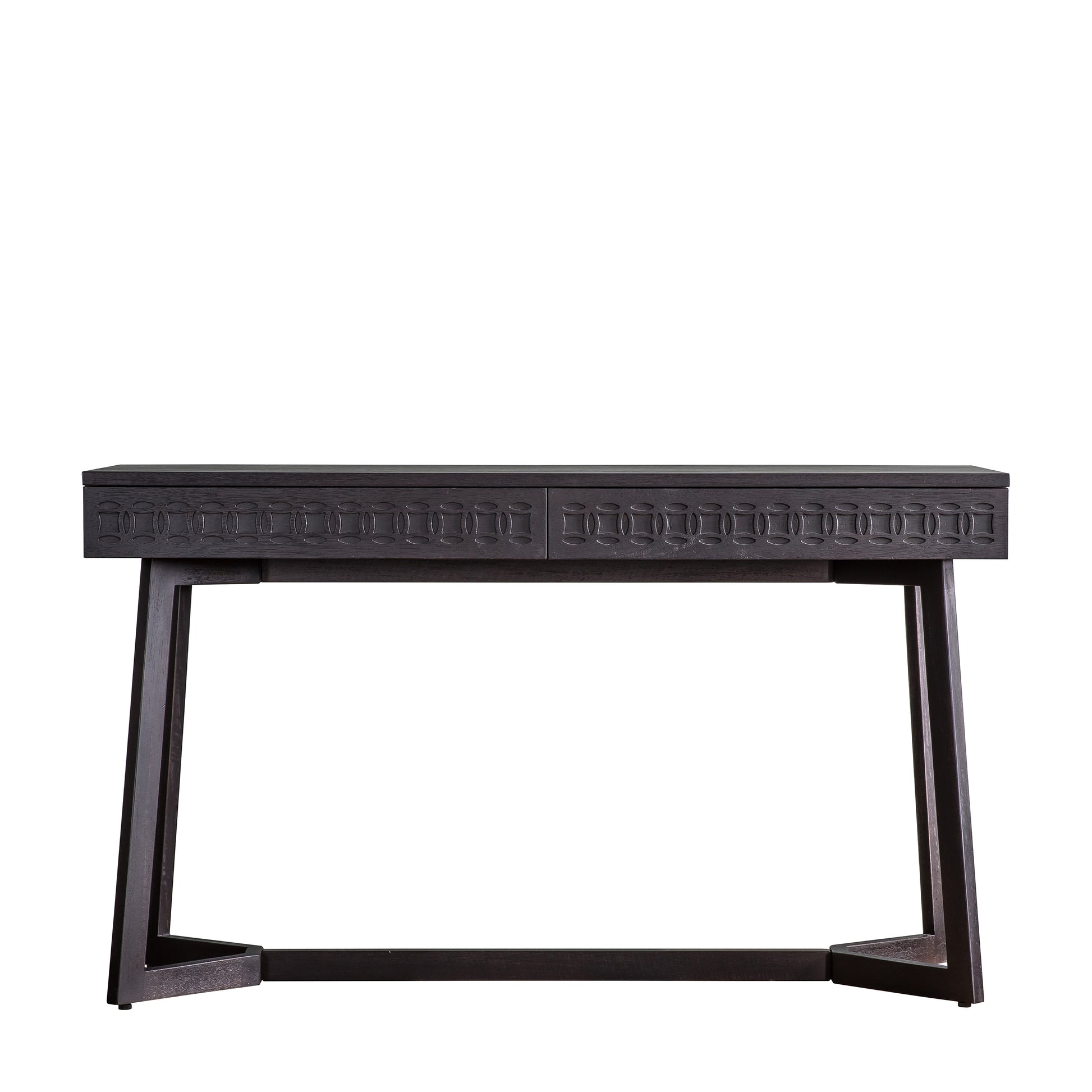 Barland 2 Drawer Desk Black - DESK - Gallery Direct -