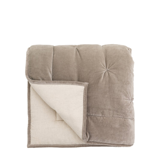 Luxe Velvet Bedspread Natural