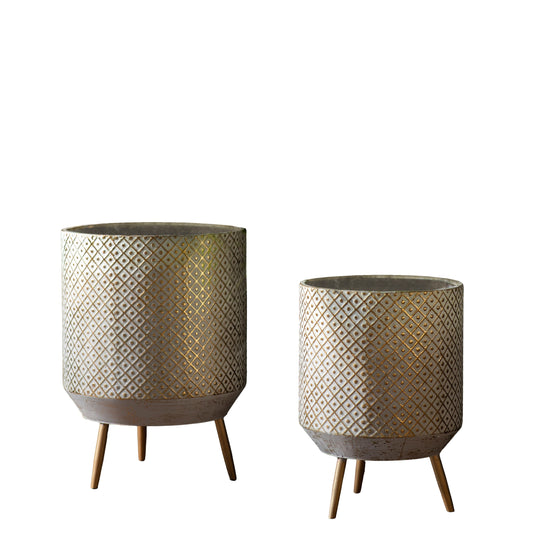 Chloe Metal Planter Set of 2