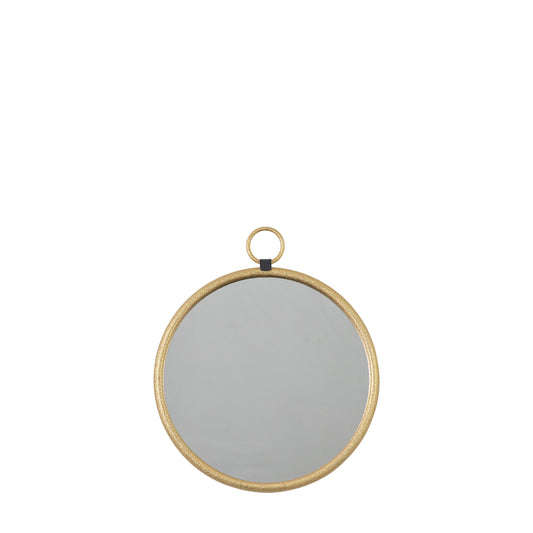Ainsley Round Mirror Gold Small