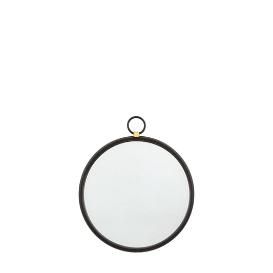 Ainsley Round Mirror Black Small
