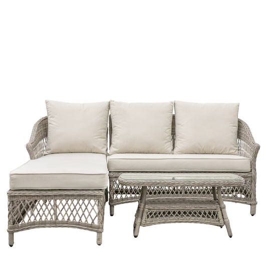 Penuel Chaise Set Stone