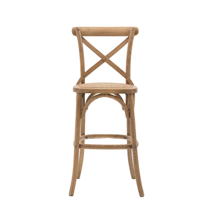 Crawley Stool Oak/Rattan 2pk