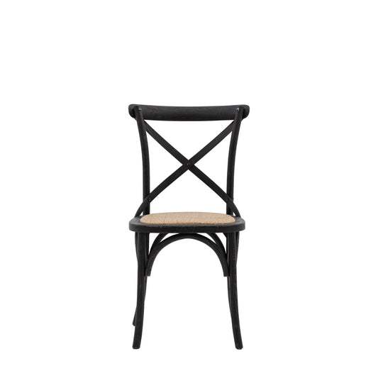 Crawley Chair Black Rattan 2pk