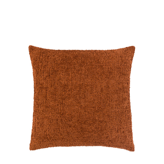 Soft Chenille Cushion Rust