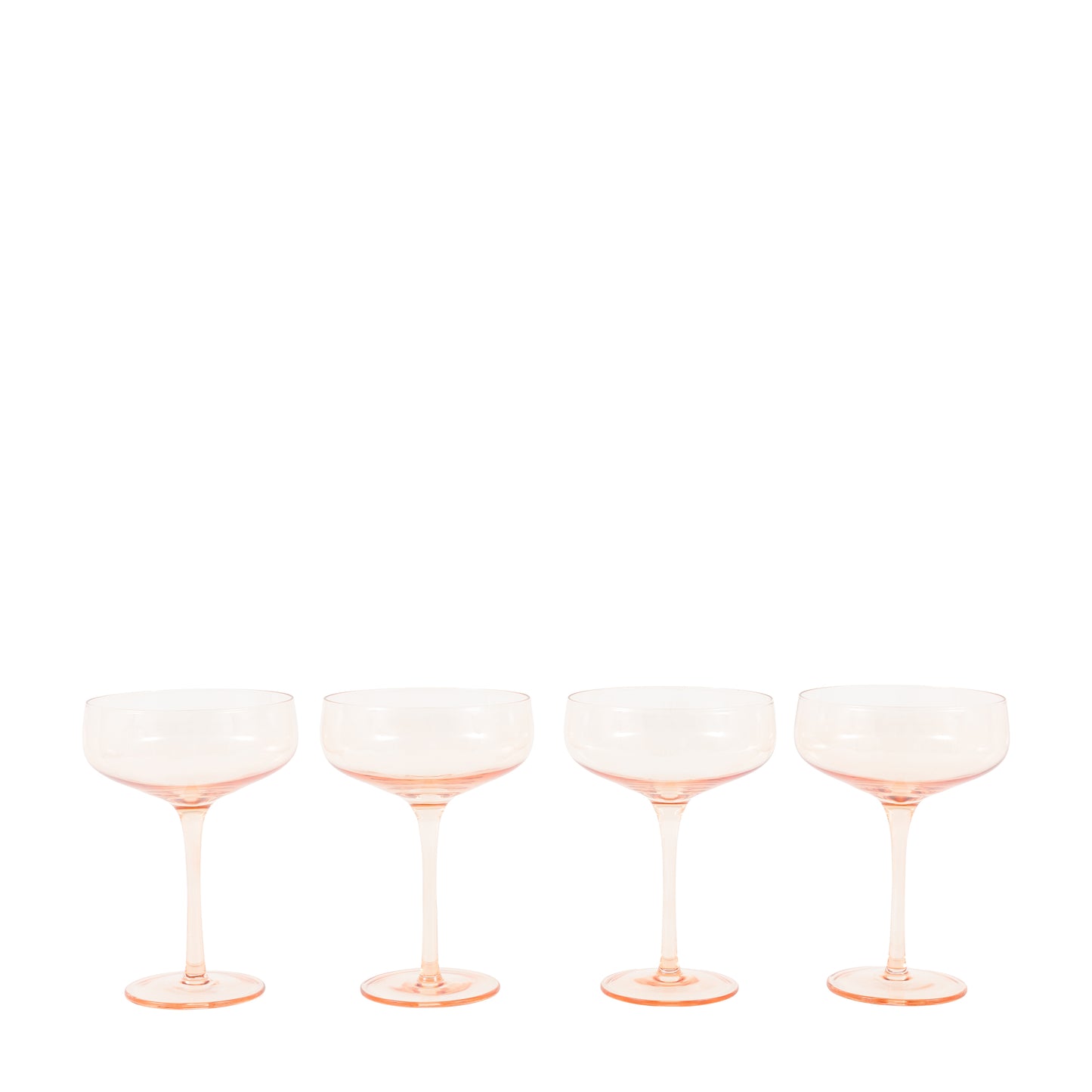 Amber Coupe Glass Set of 4