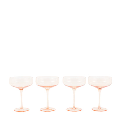 Amber Coupe Glass Set of 4