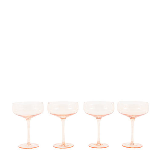 Amber Coupe Glass Set of 4