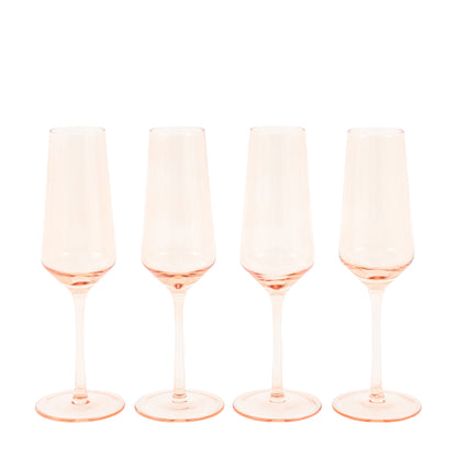 Amber Flute Glass Set of 4