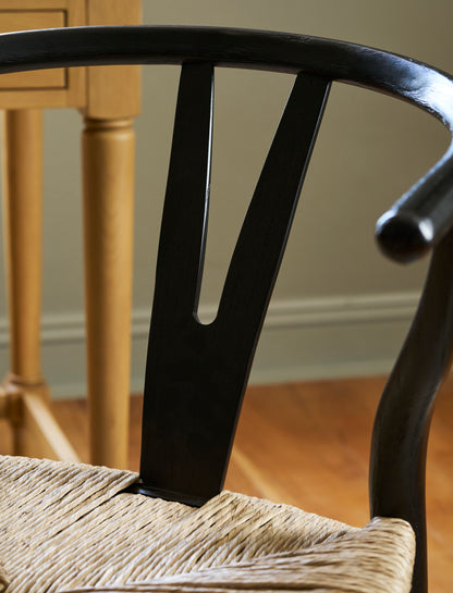 Chilthorne Wishbone Dining Chair Set of 2 Black