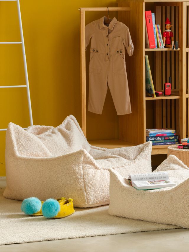 Cream White Beanbag Chair