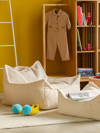 Cream White Beanbag Chair