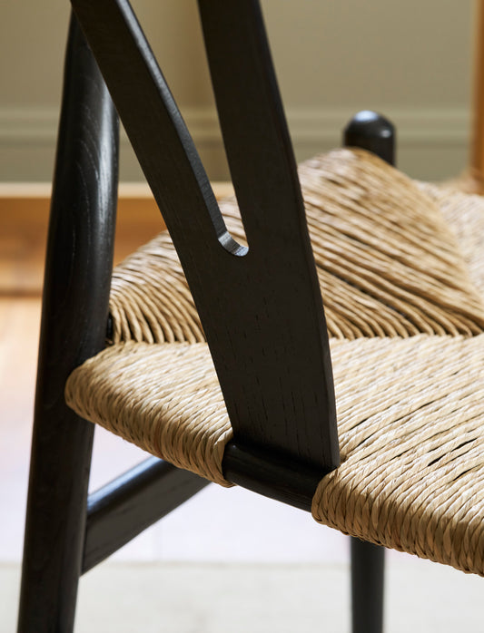 Chilthorne Wishbone Dining Chair Set of 2 Black