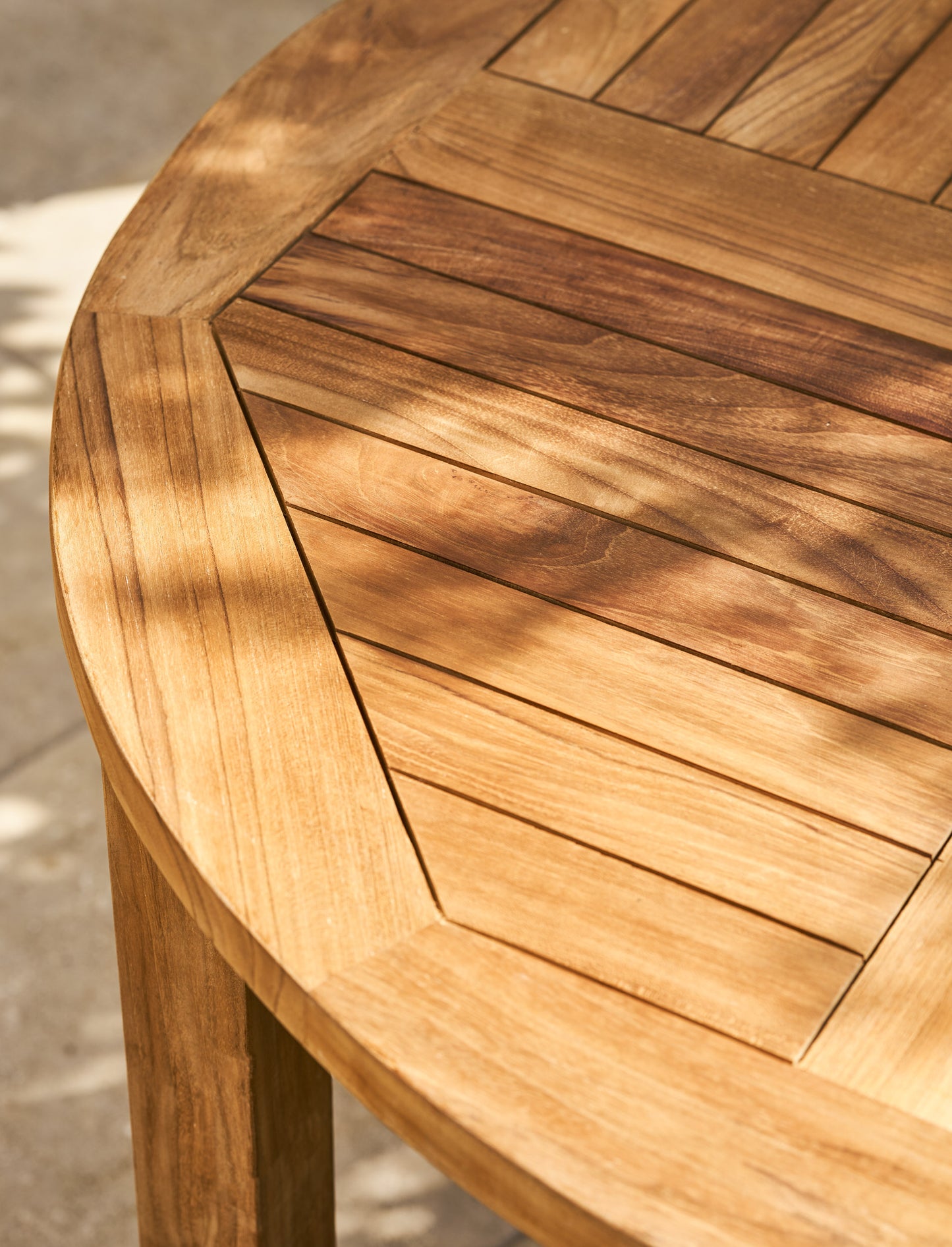 Churn Teak Round Table 100cm