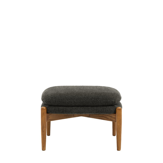 Darcie Footstool Charcoal Boucle